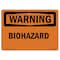 Signmission Safety Sign, OSHA WARNING, 7" Height, 10" Width, Biohazard, Landscape, D-L-11986 OS-WS-D-710-L-11986 - alternate 1